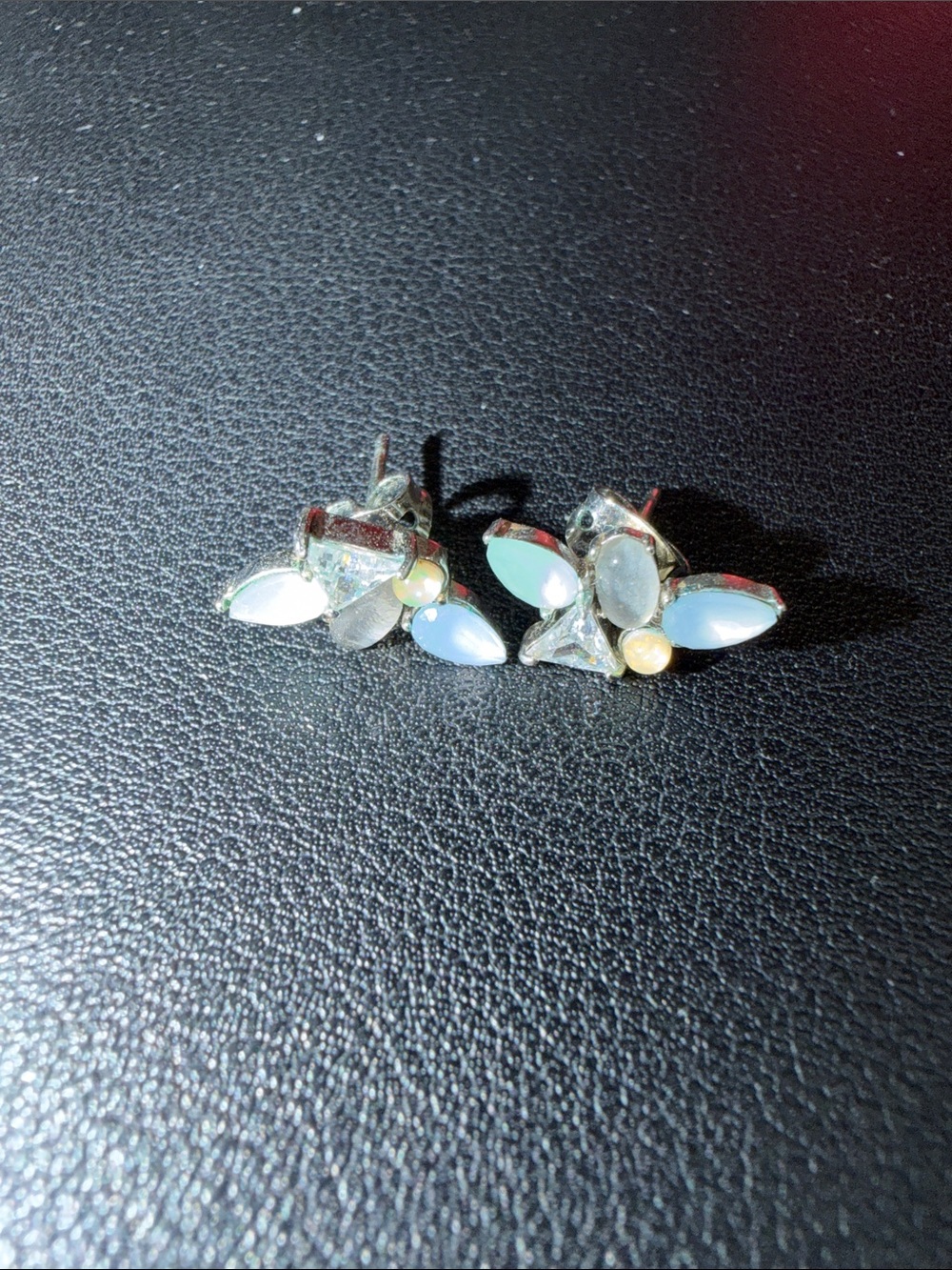 Opalescent Flower Cluster Stud Earrings - Women Jewelry